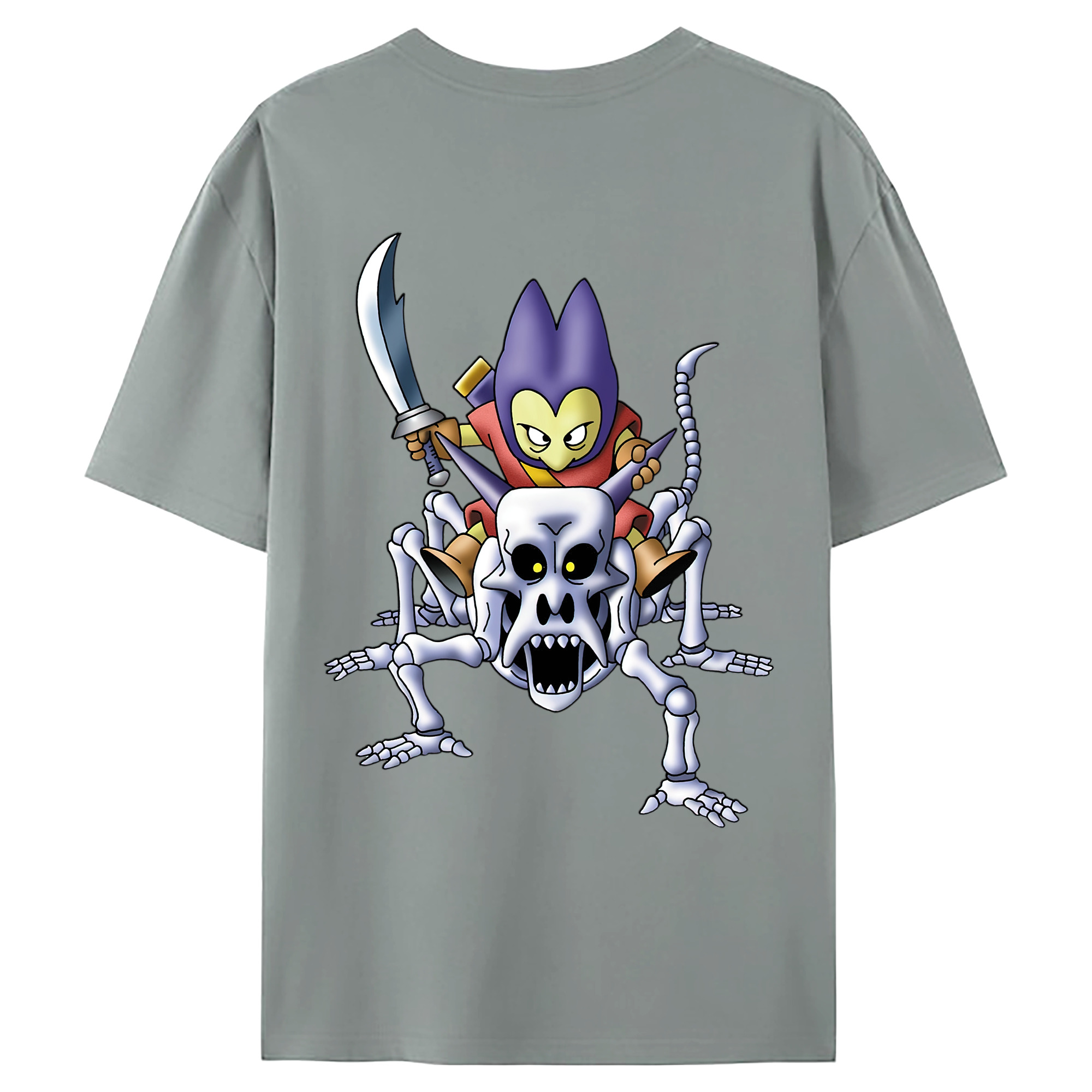 （画像用） ドラゴンクエスト Doragon Kuesuto Dragon Quest 綿100％ メンズ半袖Tシャツ（バックプリント） 通気性